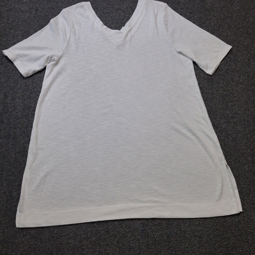 J. Jill White Pima Double-V Tunic Top 100% Pima Cotton Slub Knit Large
2⁰poll - Picture 9 of 14